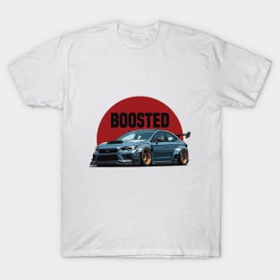 Subaru WRX STI Car Art - Impreza Boosted Widebody Modified JDM Car T-Shirt